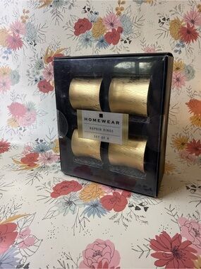 Gold Napkin Rings Set of 4